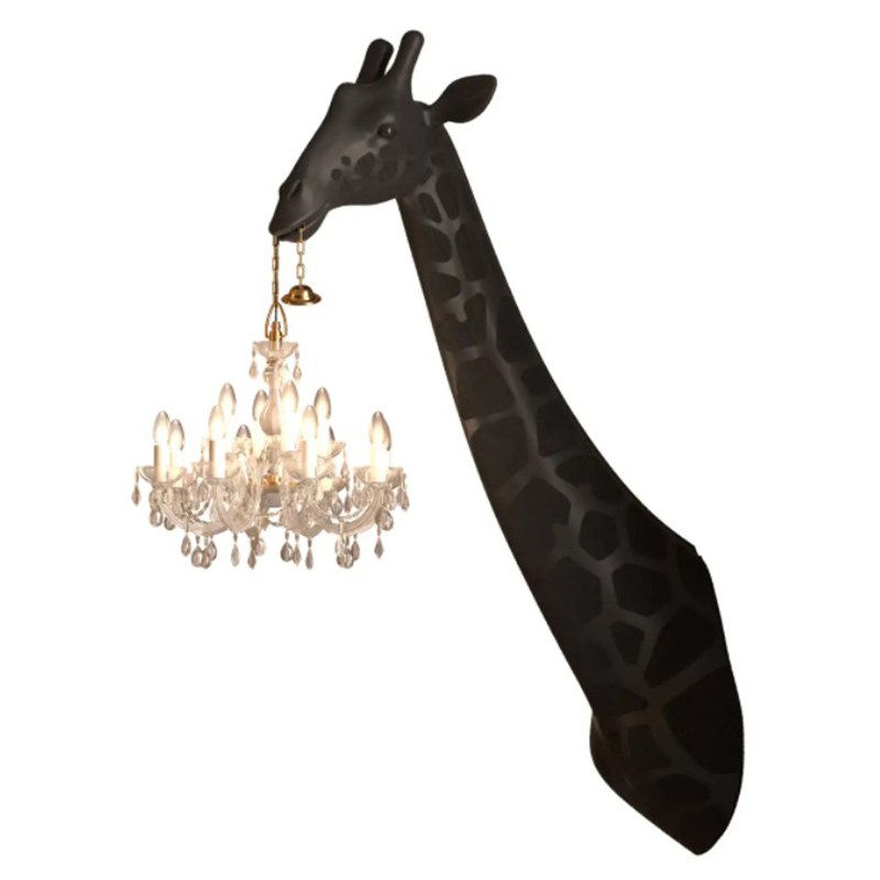 Бра черный жираф Black Giraffe Wall Lamp Sconce Chandalier Черный Бра черный жираф Black Giraffe Wall Lamp Sconce Chandalier Черный в Липецке | Loft Concept