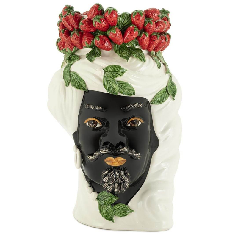 Ваза VASE STRAWBERRIES HEAD MAN BIG White Красный Белый Ваза VASE STRAWBERRIES HEAD MAN BIG White Красный Белый в Липецке | Loft Concept