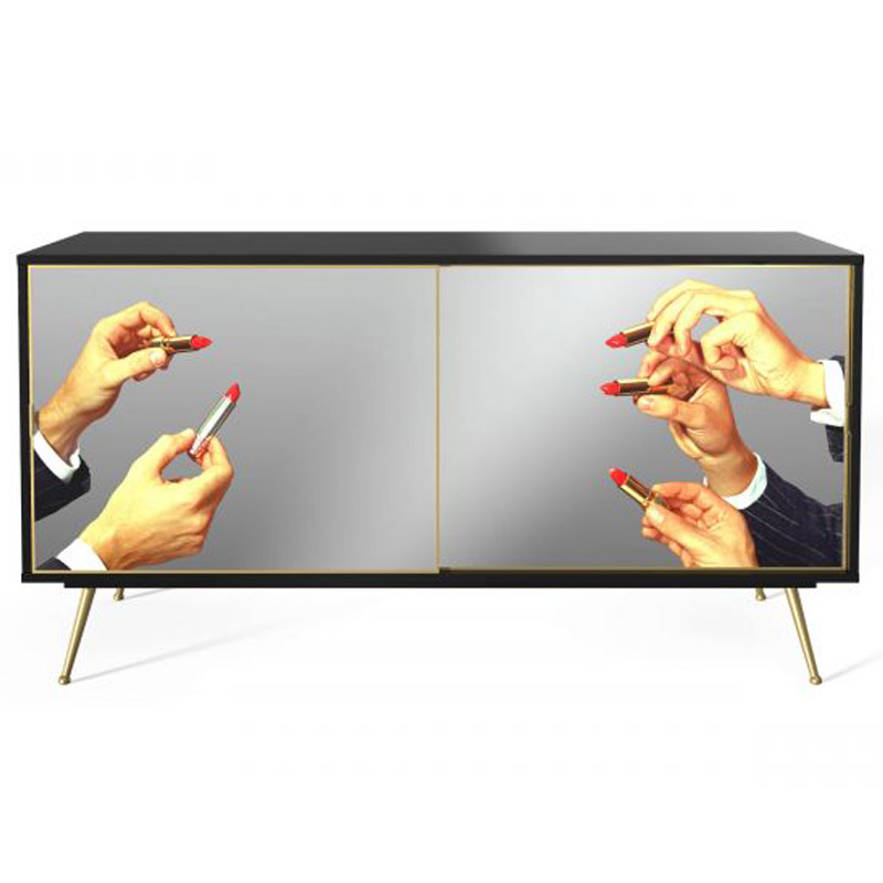 Комод Seletti Cabinet Sliding Door Lipsticks Мульти Черный Золотой Шампань Комод Seletti Cabinet Sliding Door Lipsticks Мульти Черный Золотой Шампань в Липецке | Loft Concept
