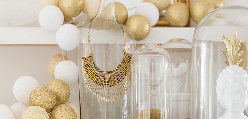 Гирлянда хлопковые фонарики Сotton Ball Shell-Gold - Loft-Concept в Липецке