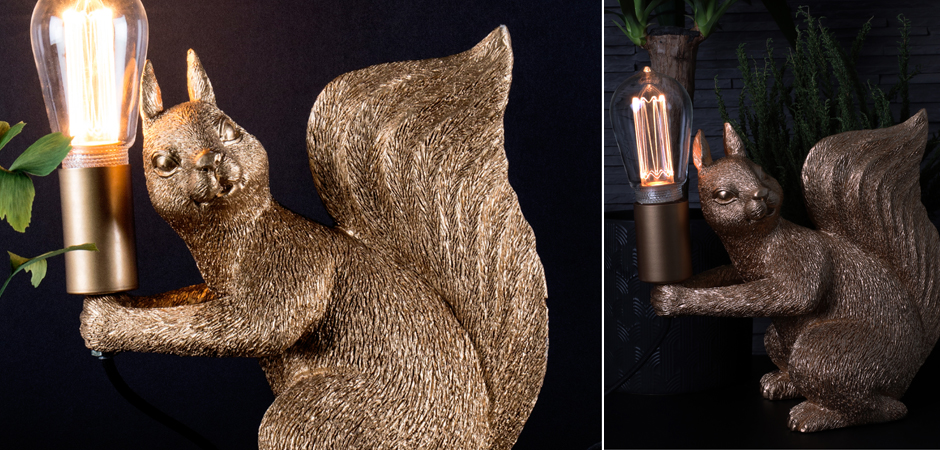 Настольная лампа Piff Table Gold Золотая белка Настольная лампа Piff Table Gold Золотая белка - Loft-Concept в Липецке