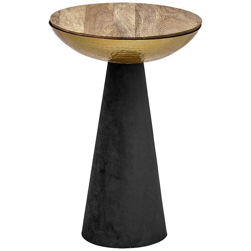 Приставной стол Roiberd side table Глянцевое золото Черный Древесина Приставной стол Roiberd side table Глянцевое золото Черный Древесина в Липецке | Loft Concept