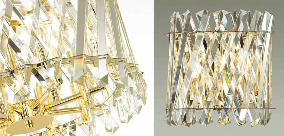 Бра Crystal Crossed Stripes Gold Бра Crystal Crossed Stripes Gold - Loft-Concept в Липецке