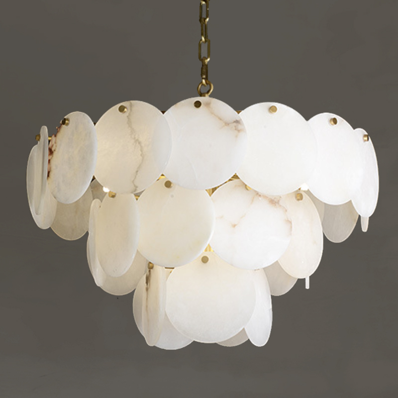 Люстра Letizia Marble Three Tiered Chandelier Латунь Белый Мрамор Bianco Люстра Letizia Marble Three Tiered Chandelier Латунь Белый Мрамор Bianco в Липецке | Loft Concept