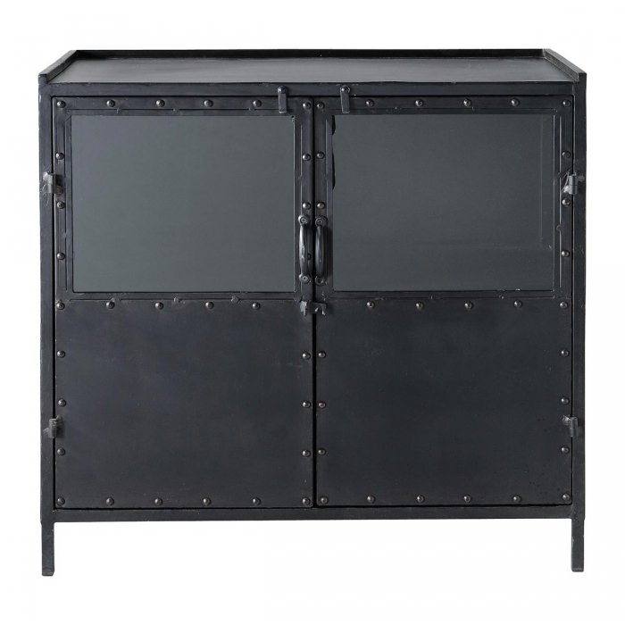 Буфет металлический в стиле Лофт Industrial Vitre Small Buffet Черный Буфет металлический в стиле Лофт Industrial Vitre Small Buffet Черный в Липецке | Loft Concept