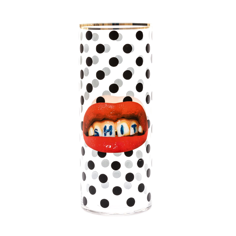 Ваза Seletti Shit Pois Big Прозрачный Золотой Черный Красный Ваза Seletti Shit Pois Big Прозрачный Золотой Черный Красный в Липецке | Loft Concept