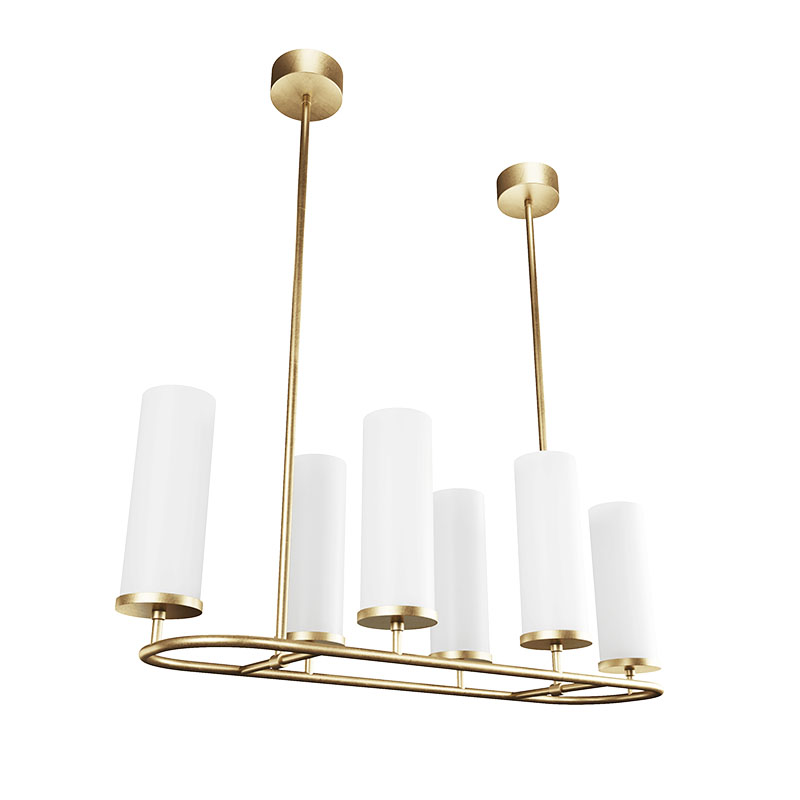 Люстра Дизайнерская Candle Holder 6 ламп Латунь Белый Люстра Дизайнерская Candle Holder 6 ламп Латунь Белый в Липецке | Loft Concept