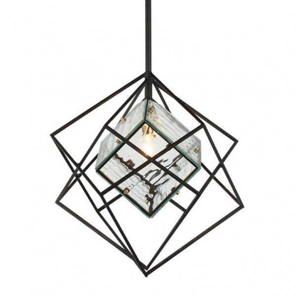 Люстра Glass Cub Pendant 40 Черный Люстра Glass Cub Pendant 40 Черный в Липецке | Loft Concept