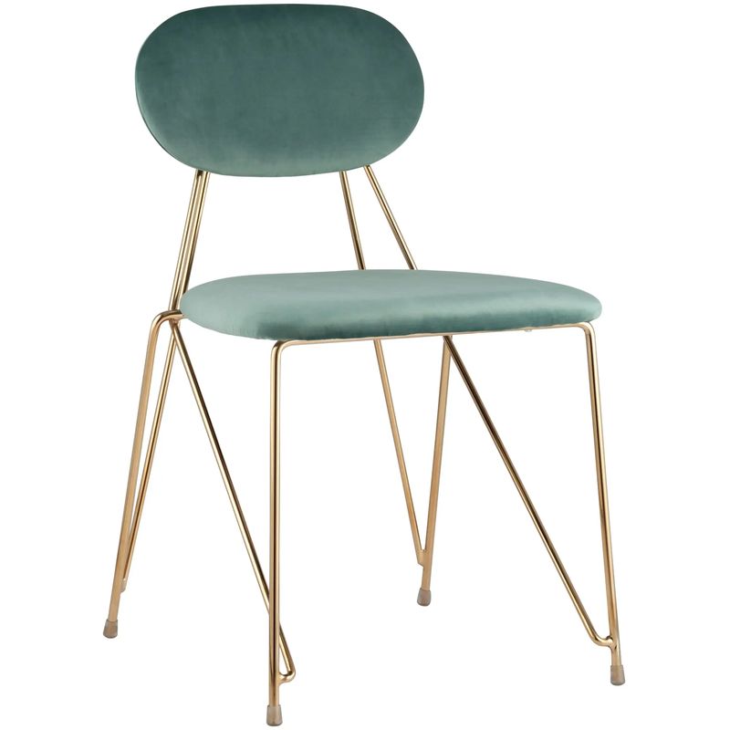 Стул Alice Chair Велюр Мятный цвет Мятный Золотой Стул Alice Chair Велюр Мятный цвет Мятный Золотой в Липецке | Loft Concept