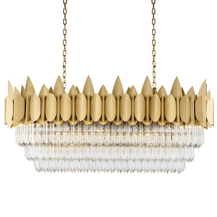 Подвесной светильник KEBO KING CHANDELIER Rectangle Латунь Прозрачное Стекло Подвесной светильник KEBO KING CHANDELIER Rectangle Латунь Прозрачное Стекло в Липецке | Loft Concept