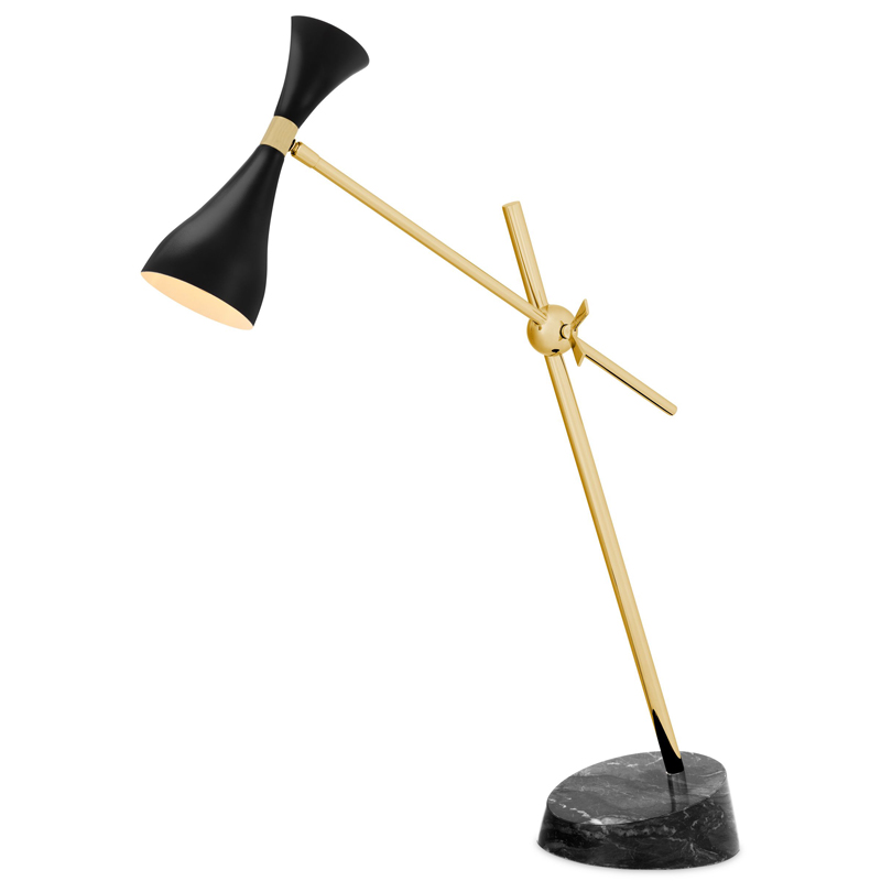 Настольная лампа Eichholtz Desk Lamp Cordero xl Черный Латунь Черный Мрамор Nero Настольная лампа Eichholtz Desk Lamp Cordero xl Черный Латунь Черный Мрамор Nero в Липецке | Loft Concept