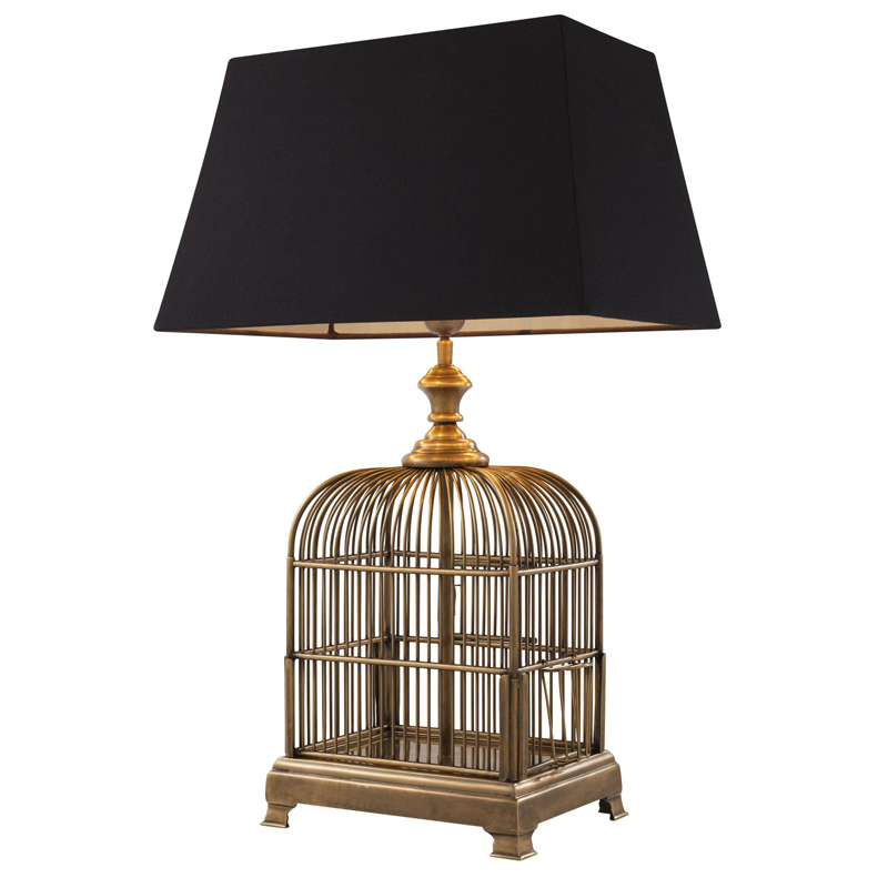Настольная лампа Eichholtz Table Lamp Senator Винтажная латунь Черный Настольная лампа Eichholtz Table Lamp Senator Винтажная латунь Черный в Липецке | Loft Concept