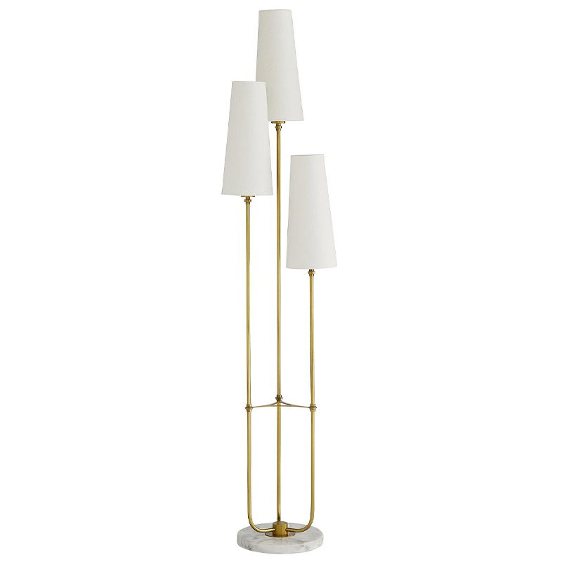 Торшер Arteriors ELIZABETH FLOOR TORCHIERE Латунь Белый Торшер Arteriors ELIZABETH FLOOR TORCHIERE Латунь Белый в Липецке | Loft Concept