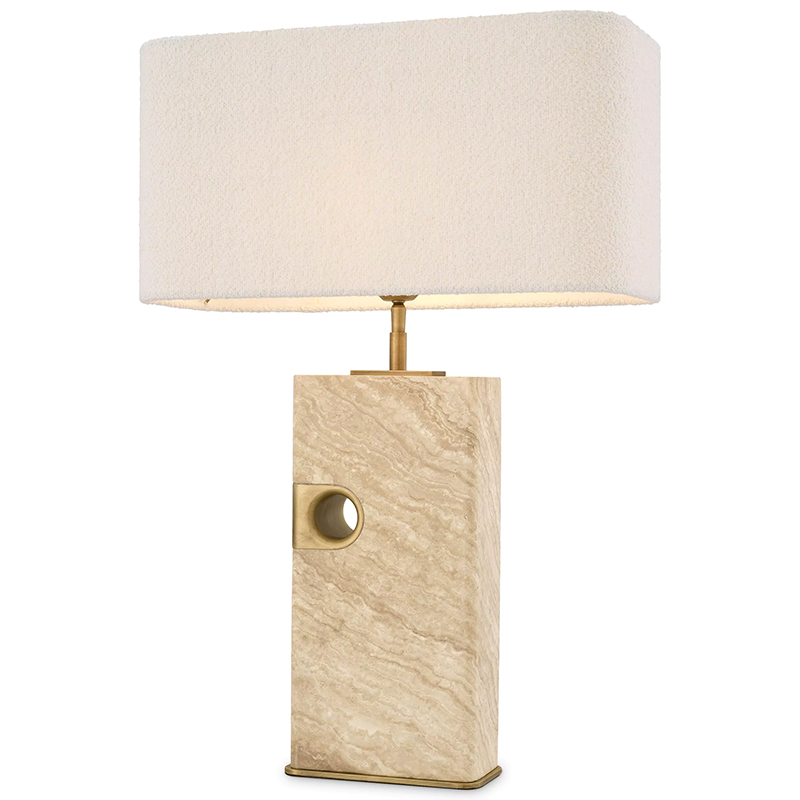 Настольная лампа Eichholtz Table Lamp Sebago Бежевый Латунь Белый Настольная лампа Eichholtz Table Lamp Sebago Бежевый Латунь Белый в Липецке | Loft Concept