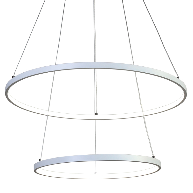 Люстра Ring Horizontal Double white 60+40 Белый Люстра Ring Horizontal Double white 60+40 Белый в Липецке | Loft Concept