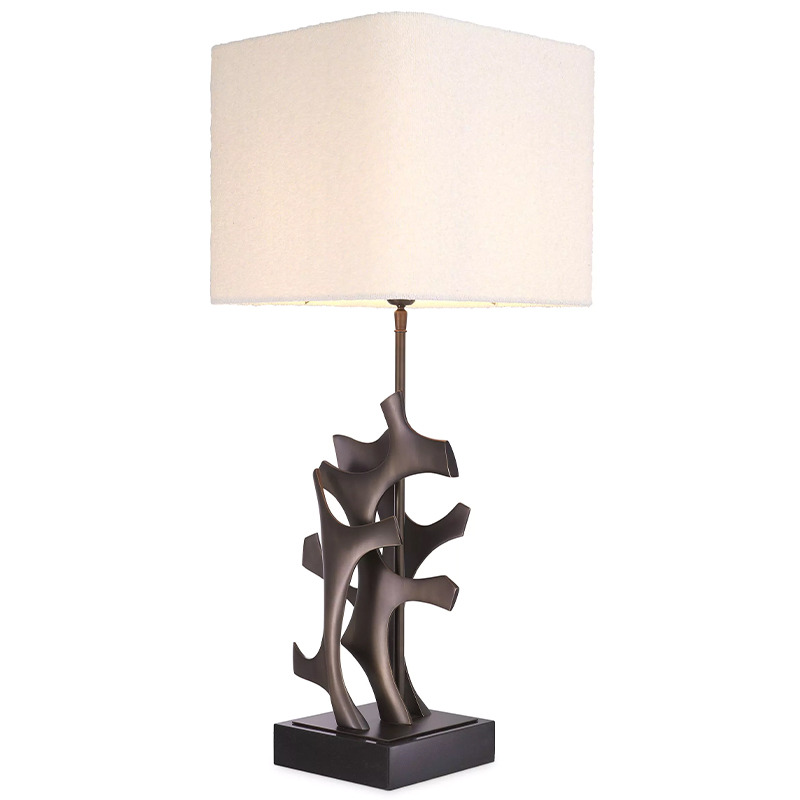 Настольная лампа Eichholtz Table Lamp Agape Темная бронза Белый Настольная лампа Eichholtz Table Lamp Agape Темная бронза Белый в Липецке | Loft Concept
