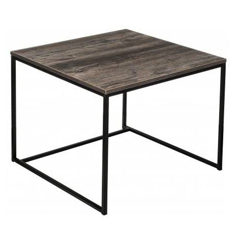 Приставной стол Industrial Oak Natil Side Table Коричневый Черный Приставной стол Industrial Oak Natil Side Table Коричневый Черный в Липецке | Loft Concept