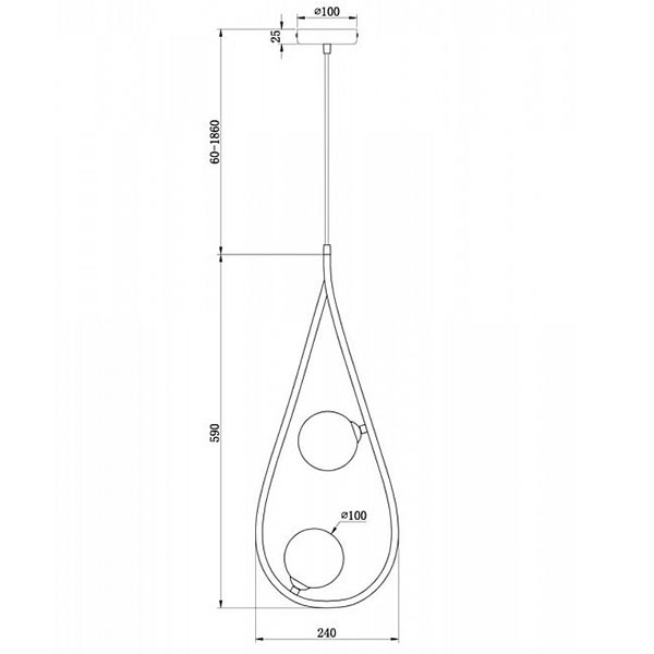 Люстра Marcan 2 Ball Chandelier Black Люстра Marcan 2 Ball Chandelier Black в Липецке