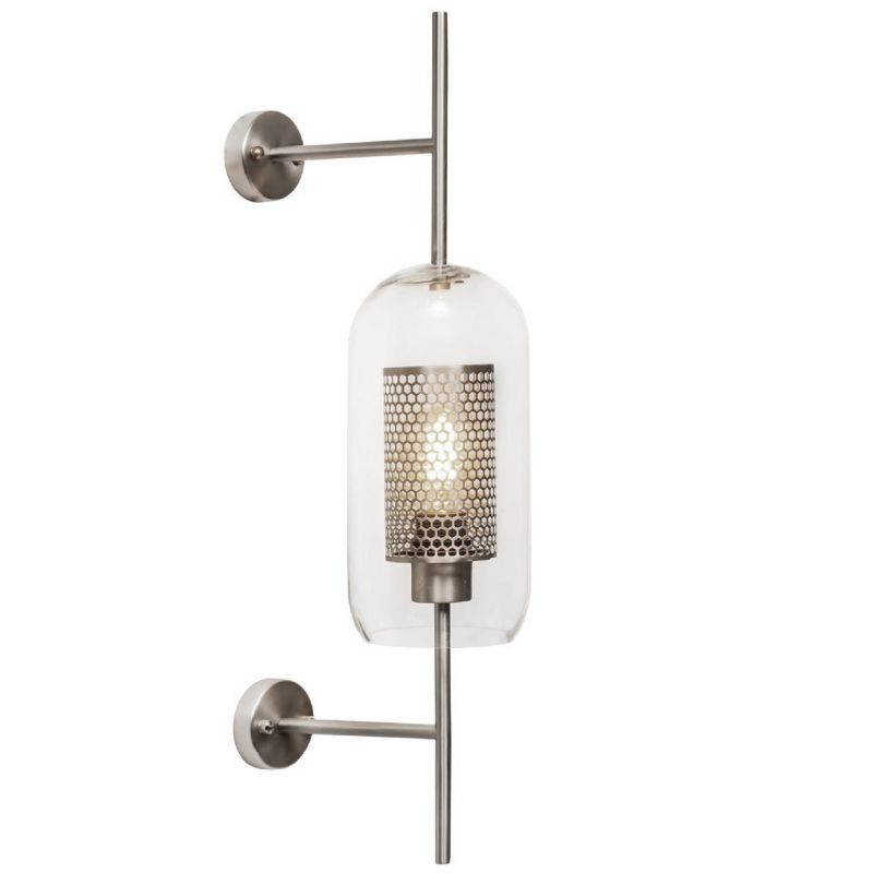 Бра Perforation Wall Lamp Nickel 67 Никель Прозрачное Стекло Бра Perforation Wall Lamp Nickel 67 Никель Прозрачное Стекло в Липецке | Loft Concept
