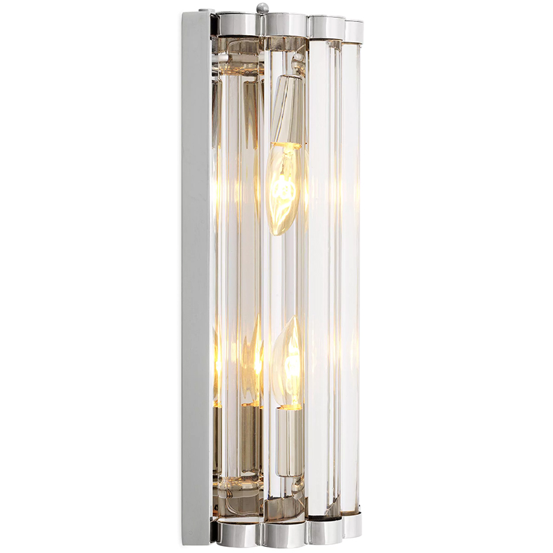 Бра Eichholtz Wall Lamp Amalfi S Nickel Прозрачное Стекло Никель Бра Eichholtz Wall Lamp Amalfi S Nickel Прозрачное Стекло Никель в Липецке | Loft Concept