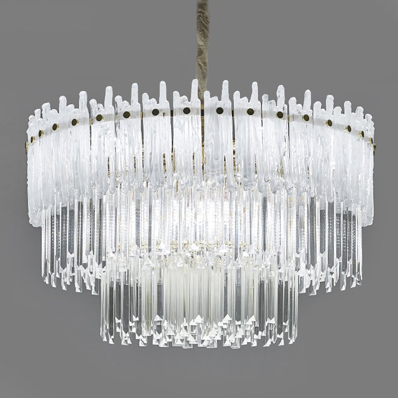 Люстра Murano Glass ICE Chandelier Золотой Белый Прозрачное Стекло Люстра Murano Glass ICE Chandelier Золотой Белый Прозрачное Стекло в Липецке | Loft Concept