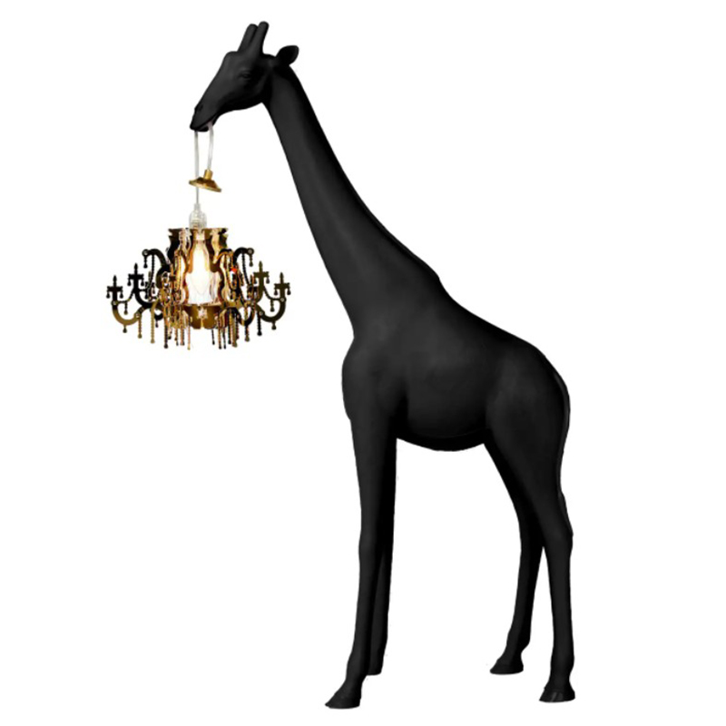 Настольная лампа черный жираф Black Giraffe Table Lamp Черный Настольная лампа черный жираф Black Giraffe Table Lamp Черный в Липецке | Loft Concept