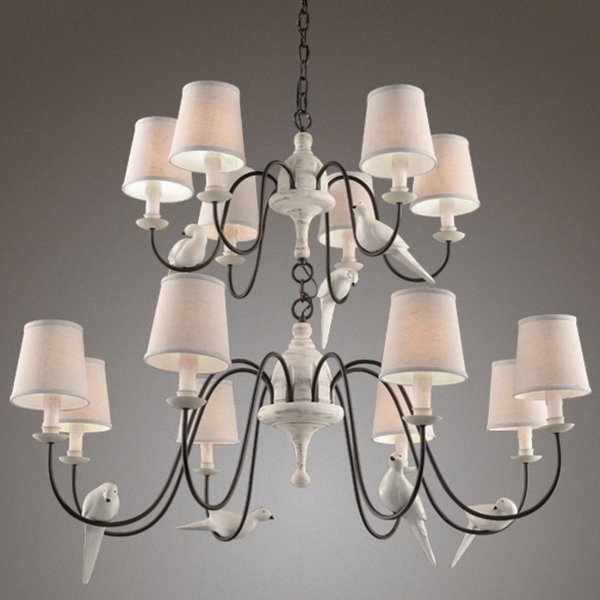 Люстра Norman Bird Large Chandelier ivory ( слоновая кость ) Люстра Norman Bird Large Chandelier ivory ( слоновая кость ) в Липецке | Loft Concept