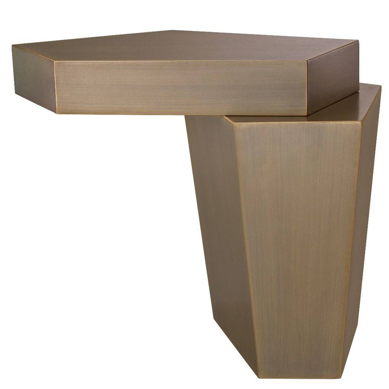 Приставной стол Eichholtz Coffee Table Calabasas High brass Латунь Античная полированная Приставной стол Eichholtz Coffee Table Calabasas High brass Латунь Античная полированная в Липецке | Loft Concept