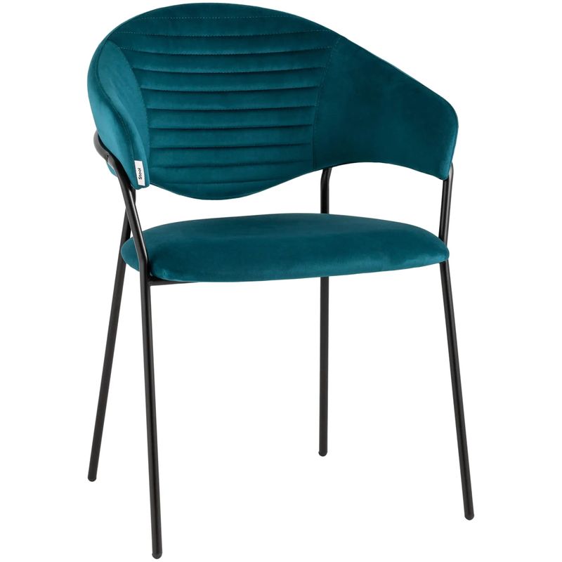 Стул Alexis Chair Сине-Зеленый Велюр Бирюзовый Черный Стул Alexis Chair Сине-Зеленый Велюр Бирюзовый Черный в Липецке | Loft Concept