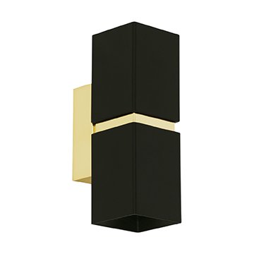Бра Lestor double square gold Черный Глянцевое золото Бра Lestor double square gold Черный Глянцевое золото в Липецке | Loft Concept