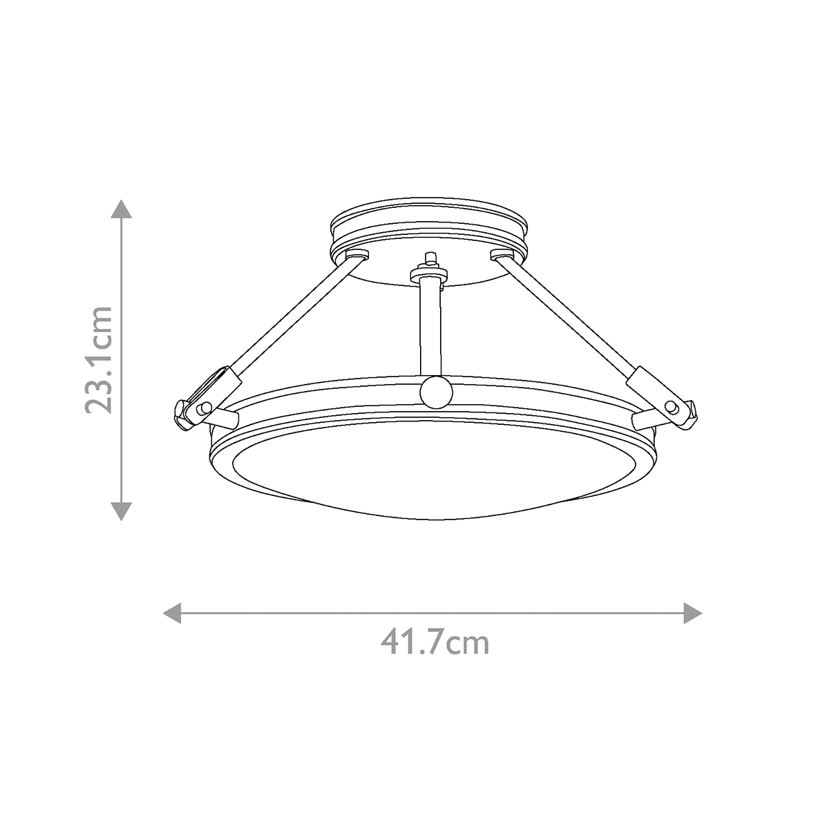 Потолочный светильник цвета латунь с плоским круглым плафоном Hinkley в Липецке