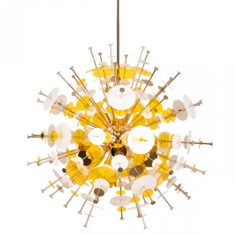 Люстра Dandelion Yellow диаметр 78 Золотой Желтый Белый Люстра Dandelion Yellow диаметр 78 Золотой Желтый Белый в Липецке | Loft Concept