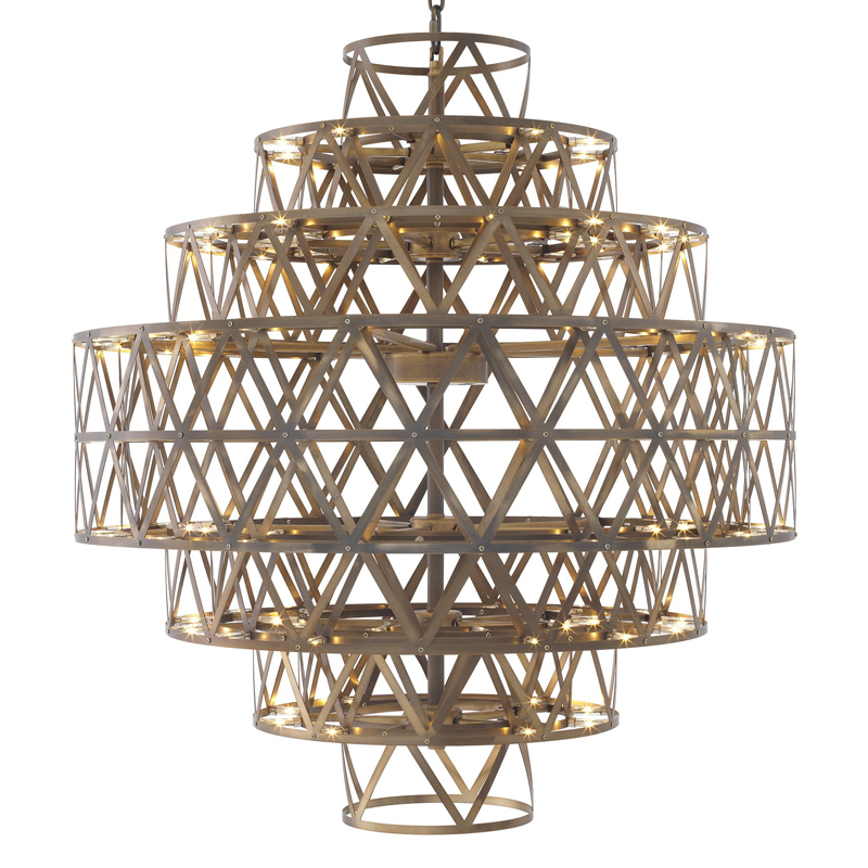 Люстра Eichholtz Chandelier Clinton brass Латунь Античная полированная Люстра Eichholtz Chandelier Clinton brass Латунь Античная полированная в Липецке | Loft Concept