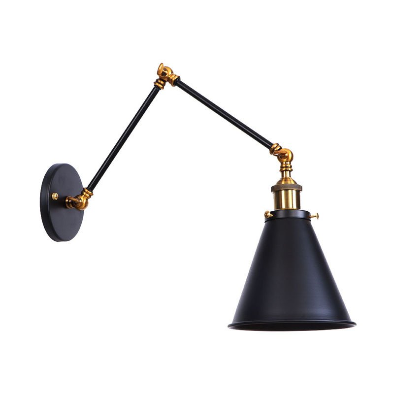 Бра Gloce Cone Shade Loft Industrial Золотой Черный Бра Gloce Cone Shade Loft Industrial Золотой Черный в Липецке | Loft Concept
