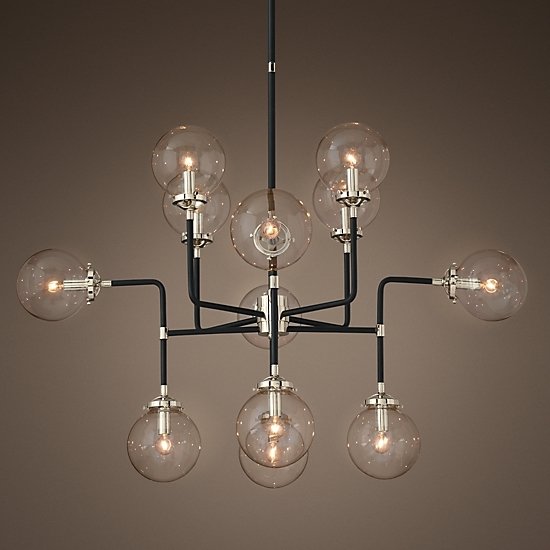 Люстра BISTRO GLOBE CLEAR GLASS SILVER CHANDELIER 12 Черный Серебряный Прозрачное Стекло Люстра BISTRO GLOBE CLEAR GLASS SILVER CHANDELIER 12 Черный Серебряный Прозрачное Стекло в Липецке | Loft Concept