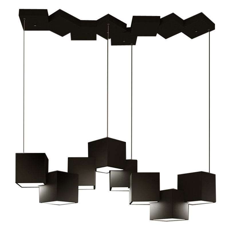 Дизайнерский светодиодный светильник Черный Eight Squares Lamp Черный Дизайнерский светодиодный светильник Черный Eight Squares Lamp Черный в Липецке | Loft Concept