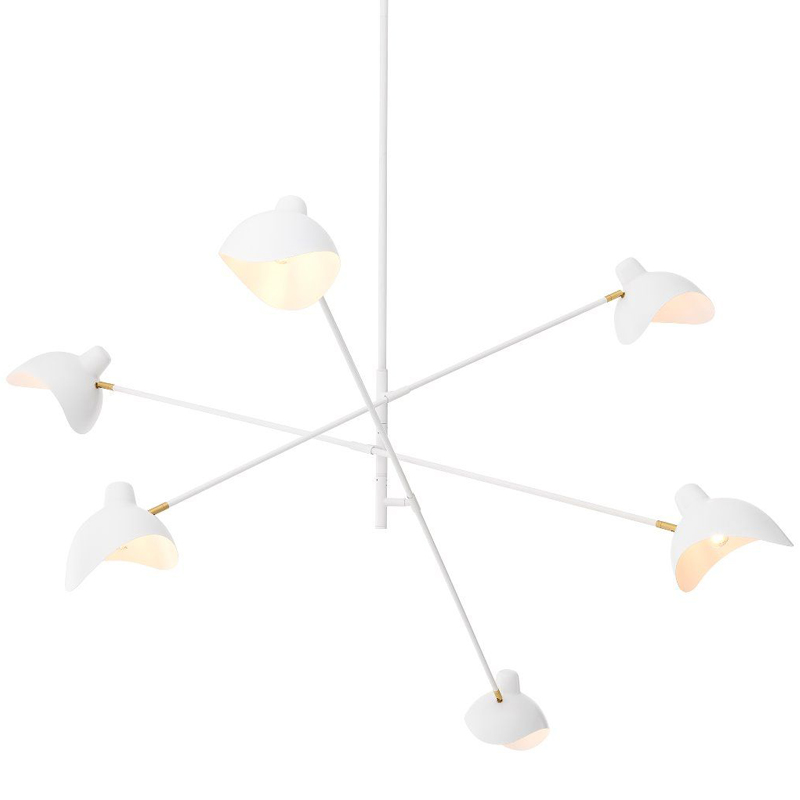 Люстра Eichholtz Chandelier Meryll White Латунь Античная полированная Белый Люстра Eichholtz Chandelier Meryll White Латунь Античная полированная Белый в Липецке | Loft Concept