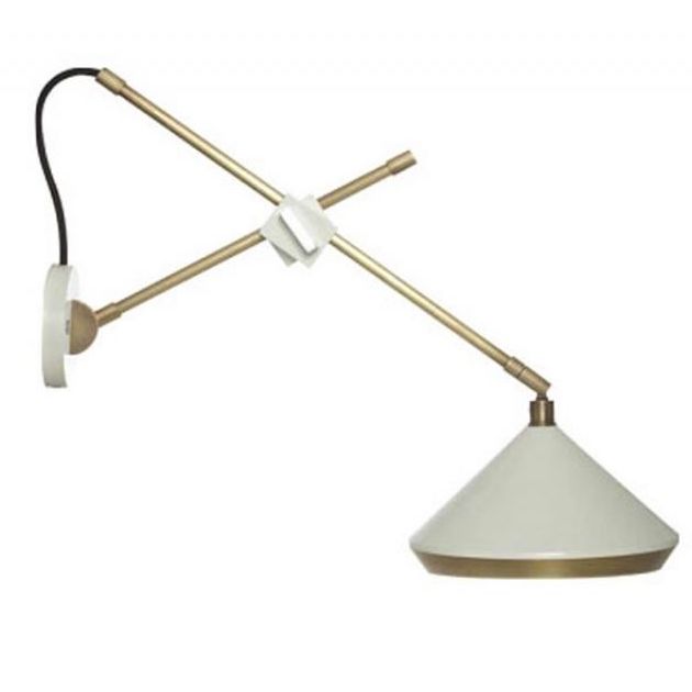 Бра Bert Frank SHEAR SHEAR WALL LIGHT Белый Белый Золотой Бра Bert Frank SHEAR SHEAR WALL LIGHT Белый Белый Золотой в Липецке | Loft Concept