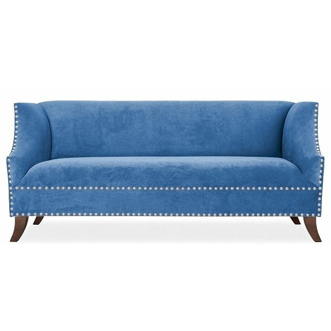 Диван Arc Armrests Sofa Голубой Коричневый Диван Arc Armrests Sofa Голубой Коричневый в Липецке | Loft Concept