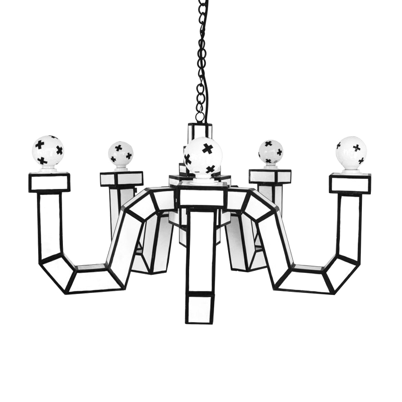 Люстра Seletti Cut & Paste Белый Черный Люстра Seletti Cut & Paste Белый Черный в Липецке | Loft Concept