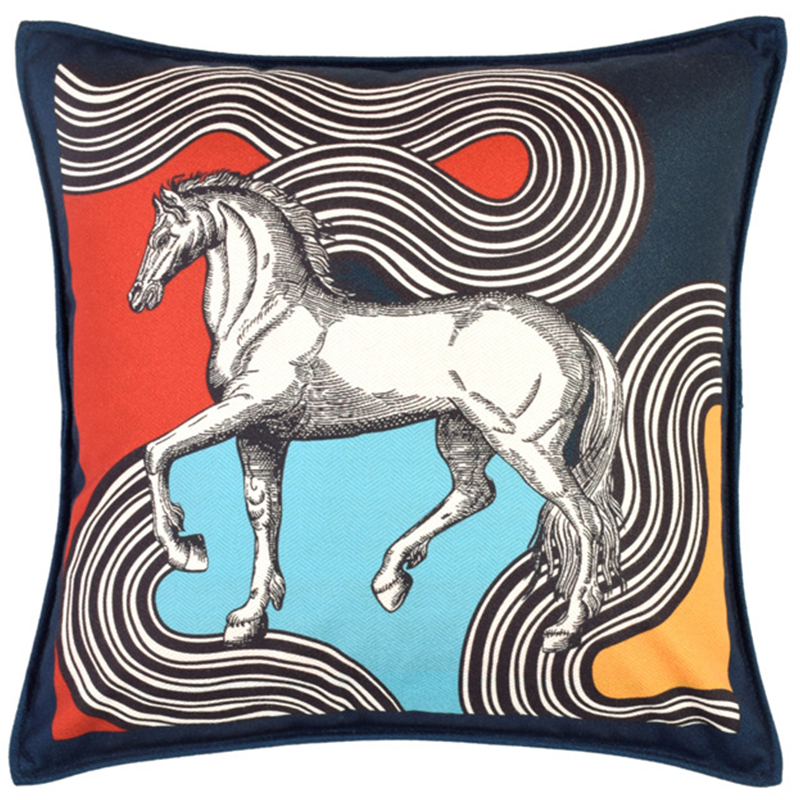 Декоративная подушка Hermes Horse 36 Мульти Декоративная подушка Hermes Horse 36 Мульти в Липецке | Loft Concept