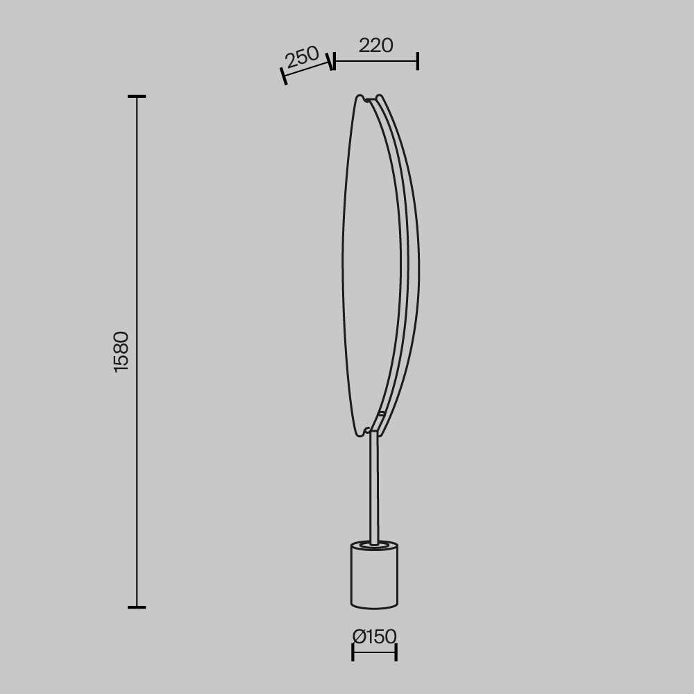 Напольный торшер светодионый Breeze 3000К 33Вт в Липецке