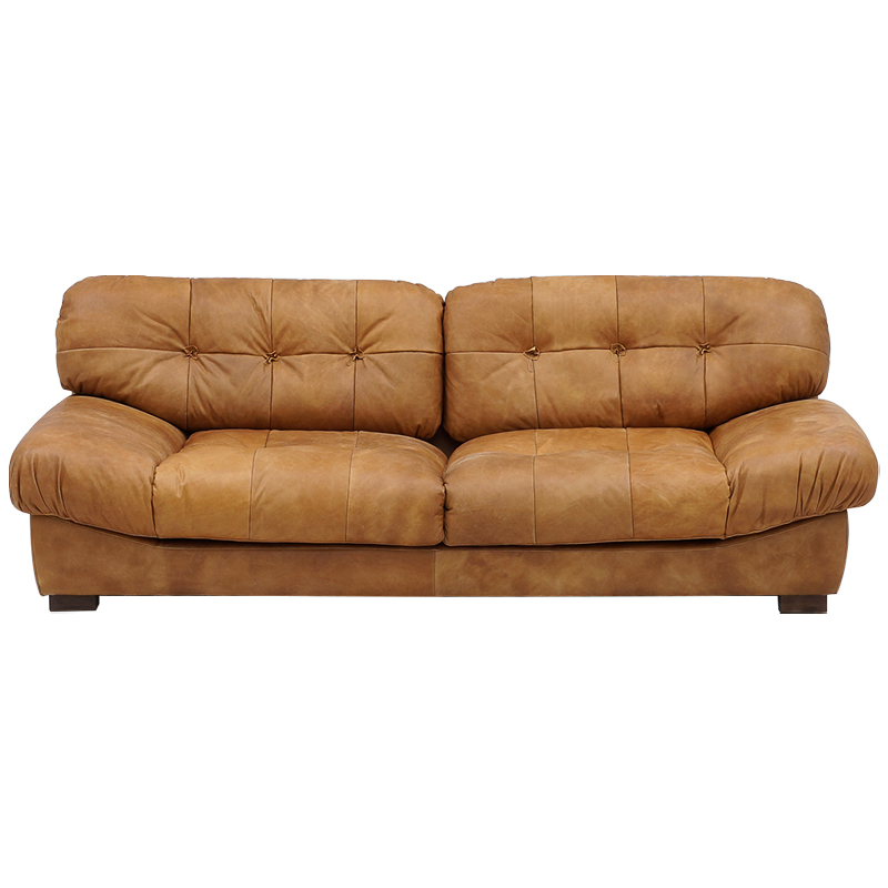 Диван кожаный Harlan Leather Sofa Коричневый Диван кожаный Harlan Leather Sofa Коричневый в Липецке | Loft Concept
