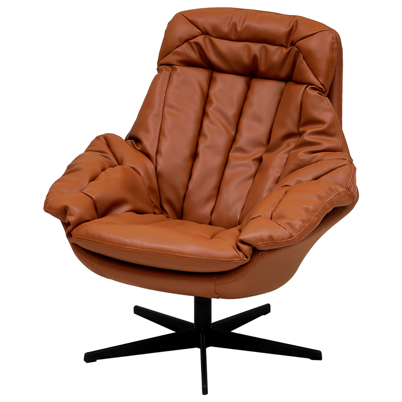Вращающееся кресло Willard Armchair Коричневый Черный Вращающееся кресло Willard Armchair Коричневый Черный в Липецке | Loft Concept