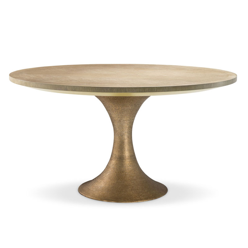 Обеденный стол Eichholtz DINING TABLE MELCHIOR ROUND brass Латунь Обеденный стол Eichholtz DINING TABLE MELCHIOR ROUND brass Латунь в Липецке | Loft Concept
