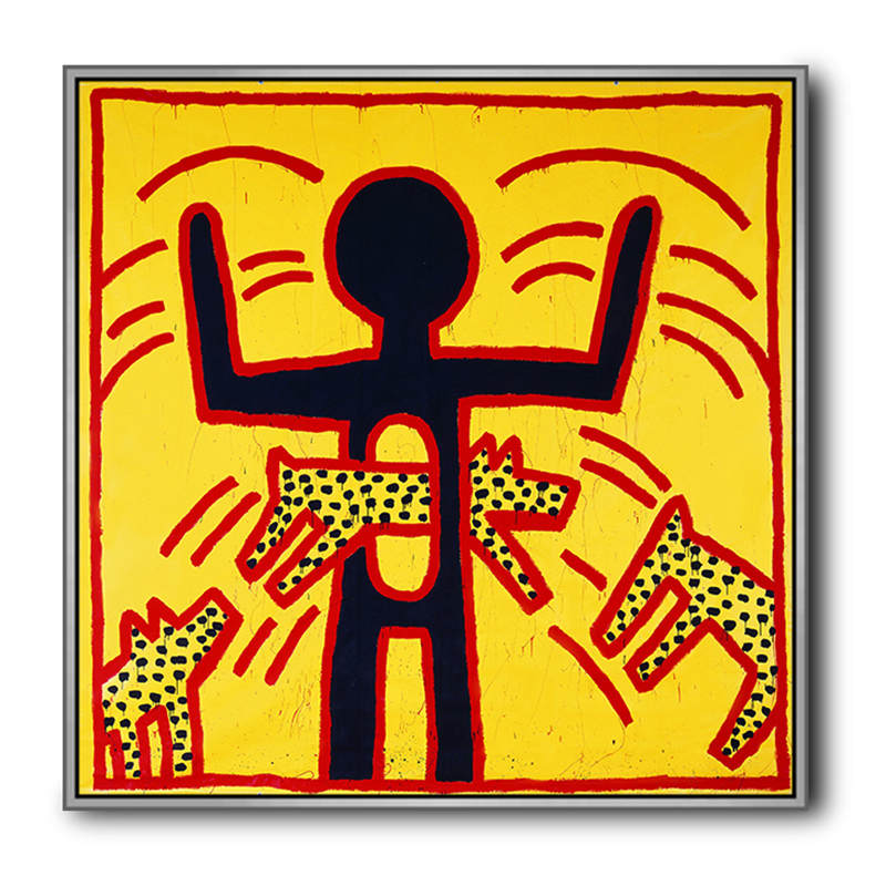 Постер Keith Haring 9 Черный Красный Желтый Постер Keith Haring 9 Черный Красный Желтый в Липецке | Loft Concept