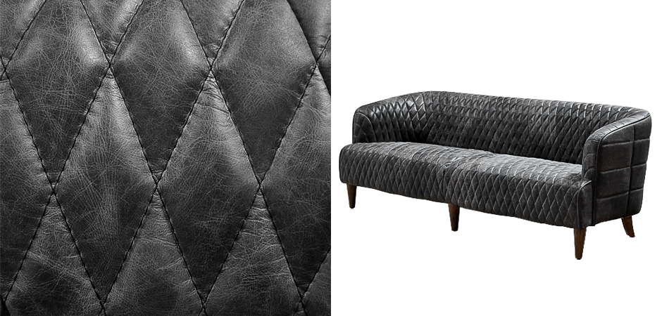 Диван Rhombuses Upholstery Graphite Sofa Диван Rhombuses Upholstery Graphite Sofa - Loft-Concept в Липецке