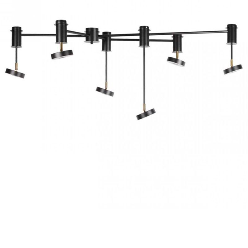 Светильник потолочный Flexible soffits черный 6 плафонов Черный Светильник потолочный Flexible soffits черный 6 плафонов Черный в Липецке | Loft Concept