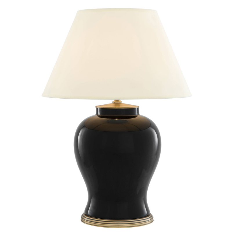 Настольная лампа Eichholtz Table Lamp Mundon Белый Черный Латунь Античная полированная Настольная лампа Eichholtz Table Lamp Mundon Белый Черный Латунь Античная полированная в Липецке | Loft Concept