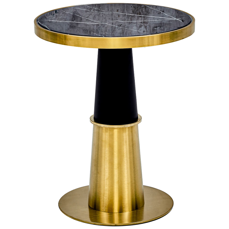 Обеденный стол Ricardo Dinner Table Глянцевое золото Черный Обеденный стол Ricardo Dinner Table Глянцевое золото Черный в Липецке | Loft Concept